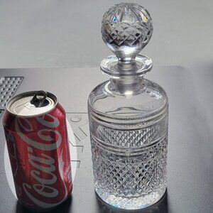 vntg Rogaska Crystal 8" Tall Small Round Wine Liquor Decanter 💎Diamond Cut Rare